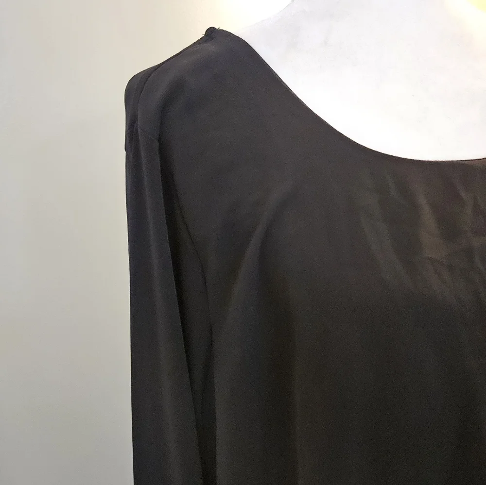 Simonton Says Women's Size 1x Black Long Sleeve Blouse with Embellished Detail - Picture 7 of 12